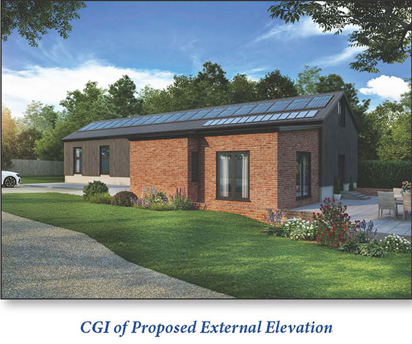 Lot: 26 - BARN FOR CONVERSION IN RURAL SETTING ON PLOT OF JUST OVER THREE-QUARTERS OF AN ACRE - CGI of Proposed External Elevation